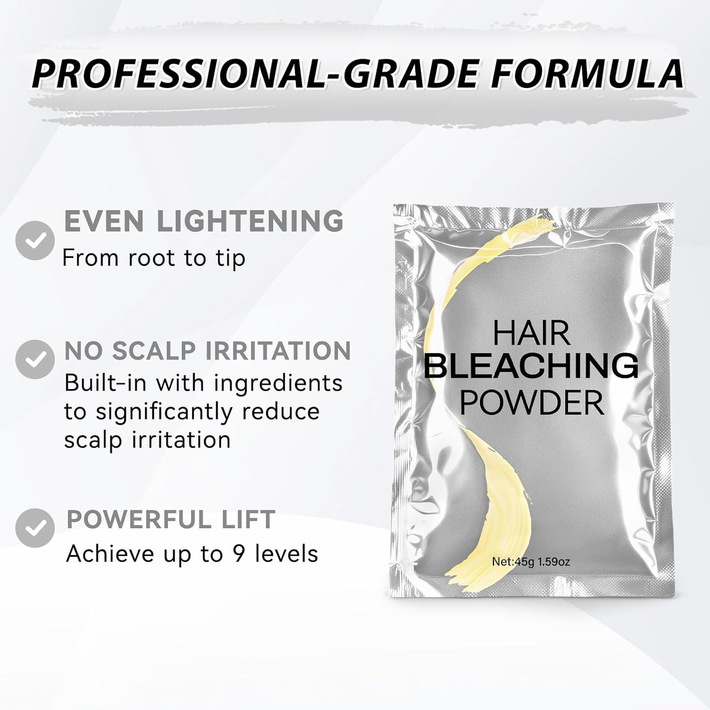 Skiennix Hair Bleach Powder - Professional Lightening Up to 8 Levels for Highlights | 45g