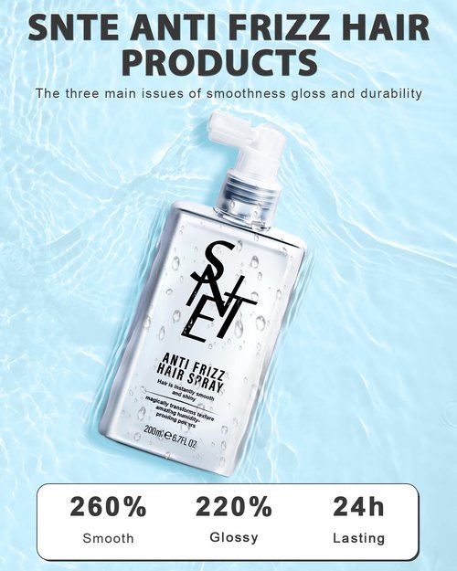 Regine Switzerland Anti-Frizz Smoothing Spray - Humidity Control, Shine & Split End Repair | 6.7 fl oz