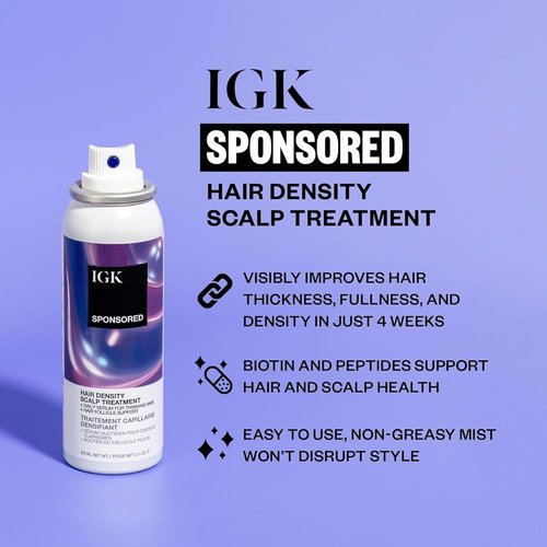 IGK Scalp Treatment for Hair Growth - Thickening Serum for Thinning Hair | Clinically Tested Mist | 2.1 Oz