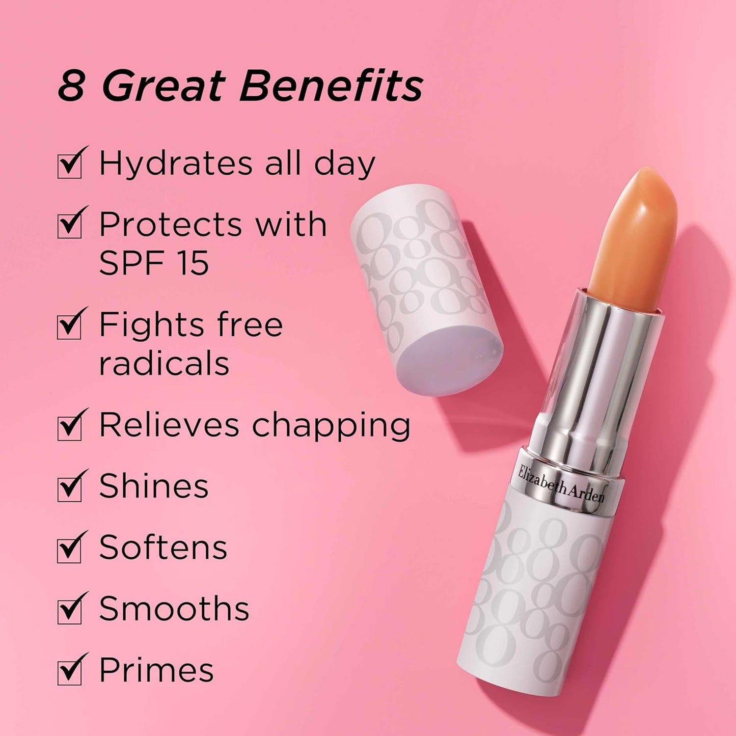 Elizabeth Arden Eight Hour Cream Lip Protectant Stick - SPF 15 Moisturizer for Dry Lips with Shea Butter & Coconut Oil, 0.13 oz