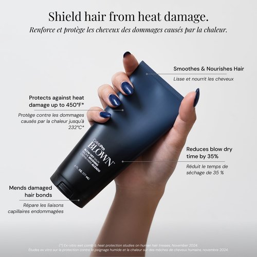 CelebPro BLOWN Blow Dry Cream - Frizz-Free Heat Protectant Styling Cream, 6 Oz