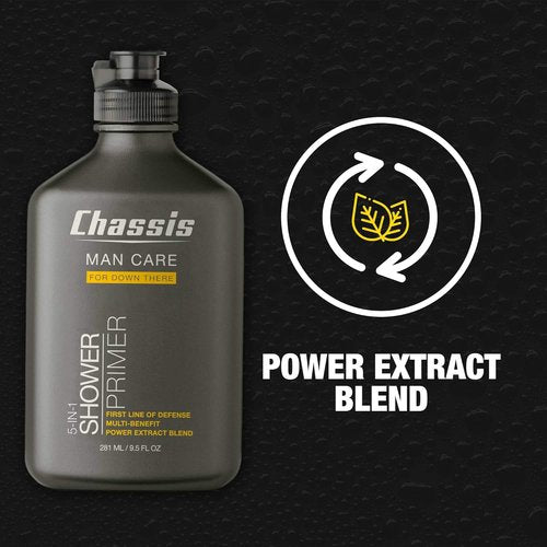 Chassis 5-in-1 Shower Primer - Men's Anti-Chafing Gel & Deep-Cleansing Body Wash