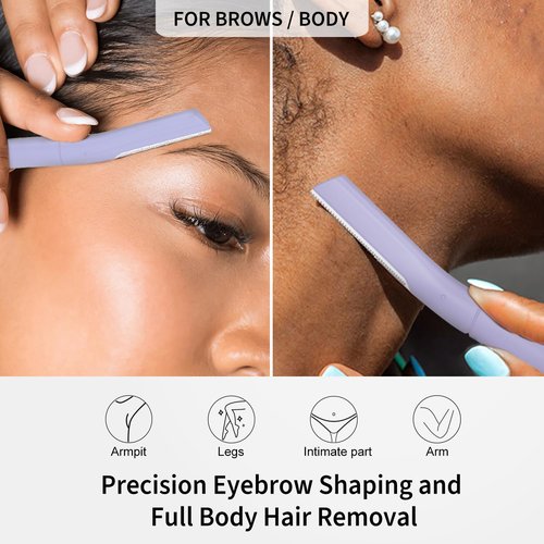 **Skiennix Dermaplane Razor - Gentle Facial Exfoliation Tool for Peach Fuzz Removal | Lilac Color**