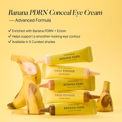 **Shaishaishai Banana PDRN Conceal - Hydrating Under Eye Cream for Dark Circles, 0.52 oz (Caramel)**