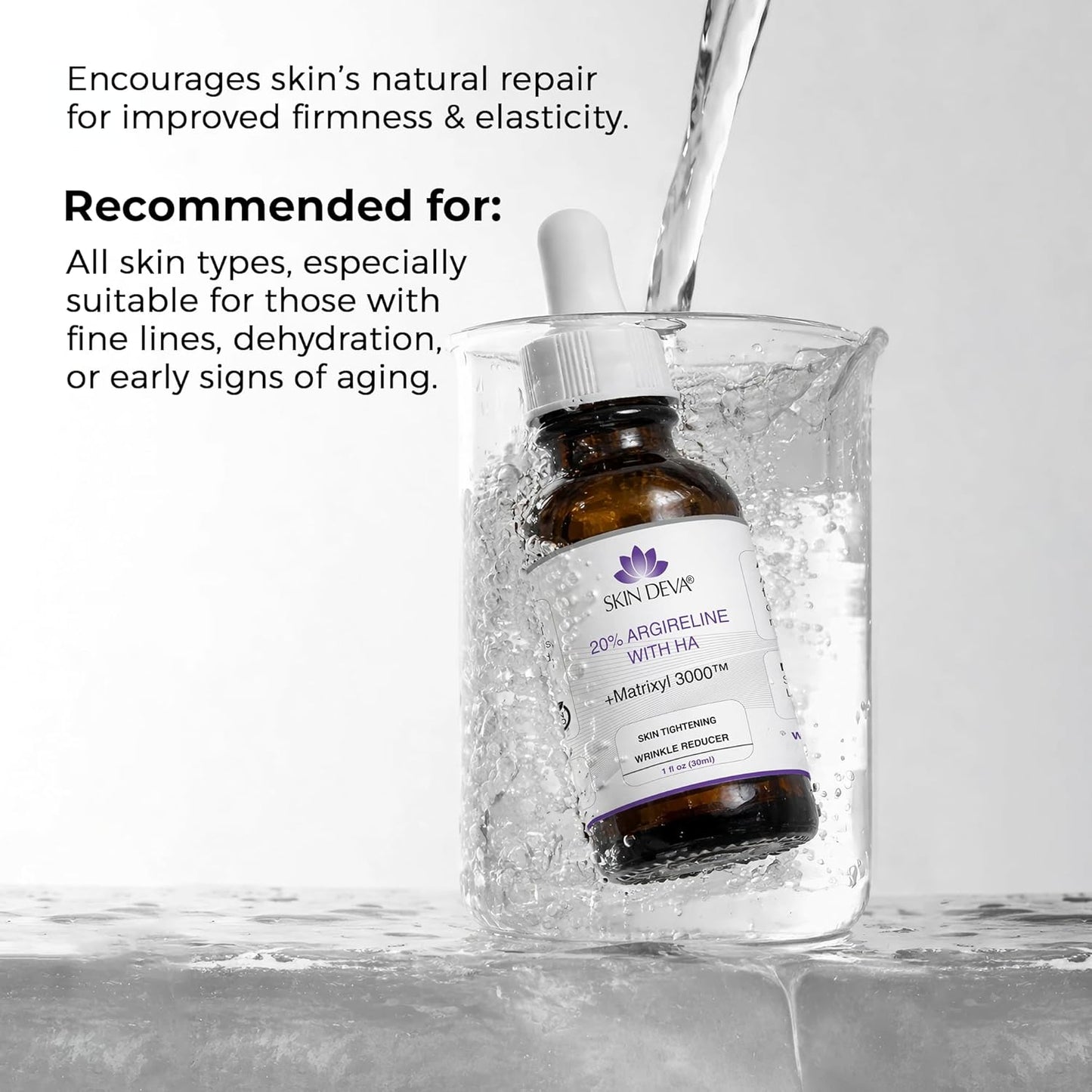 SKIN DEVA 20% Argireline Serum - Deep Wrinkle Reducer with Matrixyl 3000 & Hyaluronic Acid for Youthful Skin