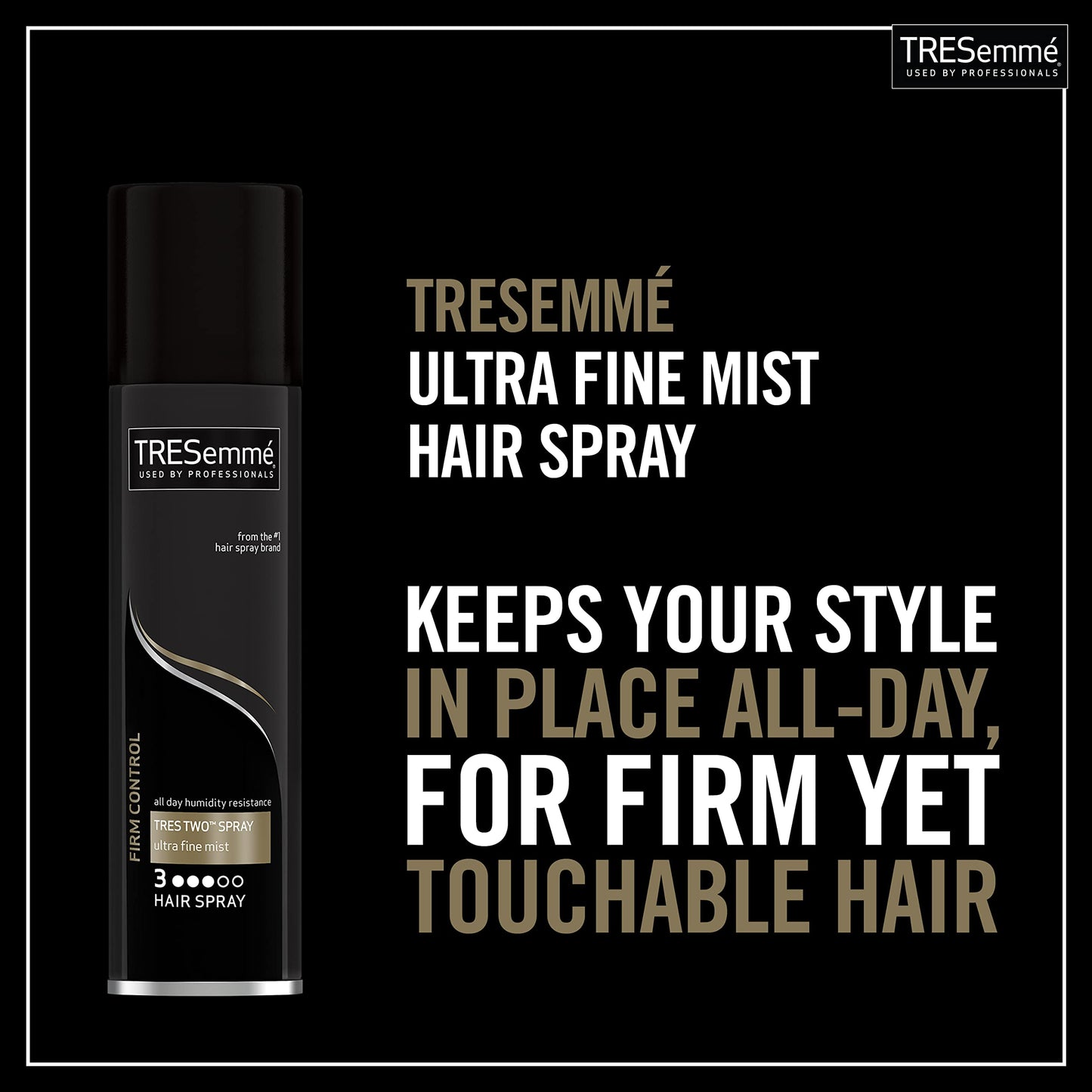 TRESemmé Extra Hold Hairspray, 2-4.2 oz (Pack of 2), Strong Humidity Resistant, Frizz Control, All Day Smoothness, Salon Quality