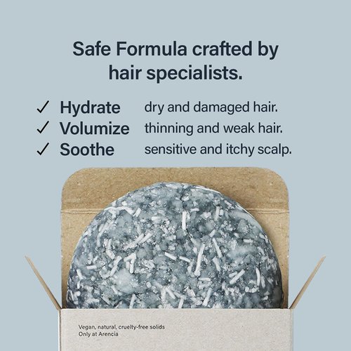 ARENCIA Salty Soda Shampoo Bar - Natural Cleansing & Nourishing Formula | Eco-Friendly & Travel Size