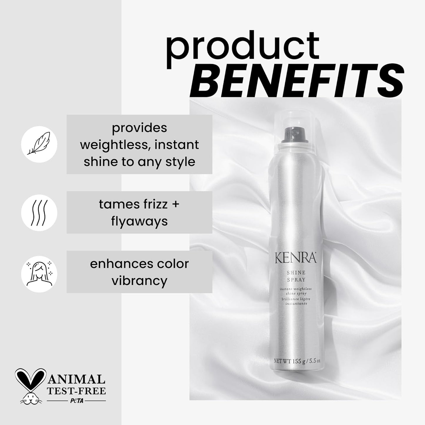Shine Spray - Instant Weightless Shine Hairspray | Tames Frizz & Flyaways | Enhances Color Vibrancy