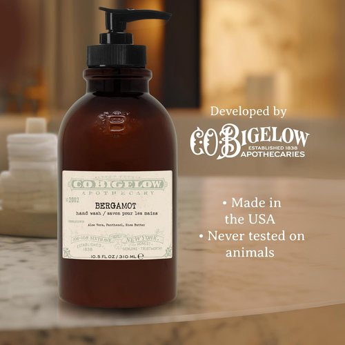 C.O. Bigelow Bergamot Hand Wash - Iconic Liquid Soap with Shea Butter & Aloe Vera | 10.5 Fl Oz