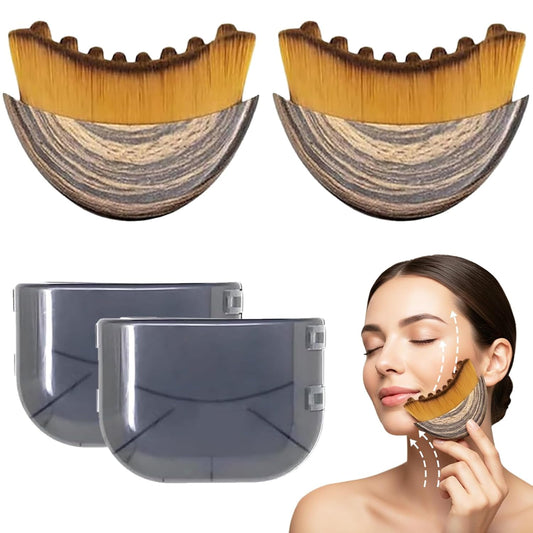 Skiennix Lymphatic Drainage Face Brush Set - Gentle Sculpting for Jawline & Cheeks | Ergonomic Design