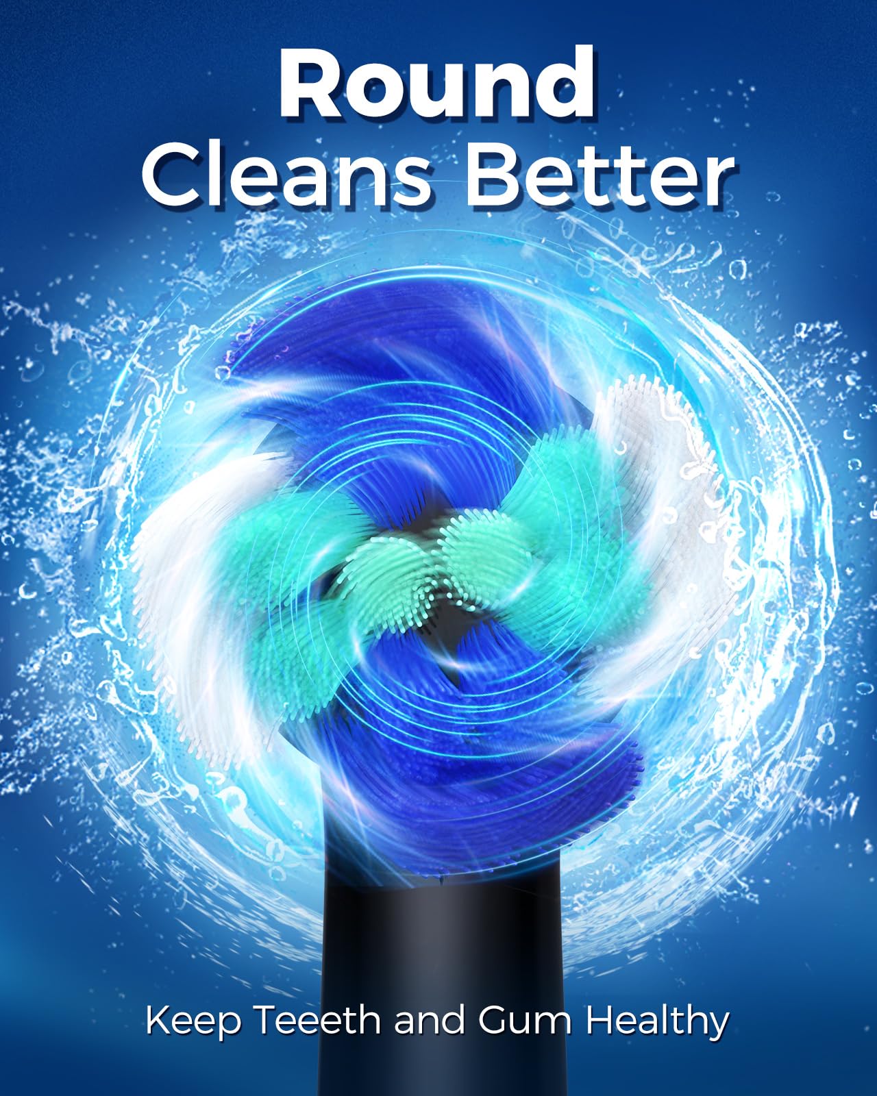 TEETHEORY Rotating Electric Toothbrush for Adults with 8 Brush Heads (2 Types), 4 Modes Deep Clean Electric Toothbrush with Rechargeable Power and 2 Min Smart Timer