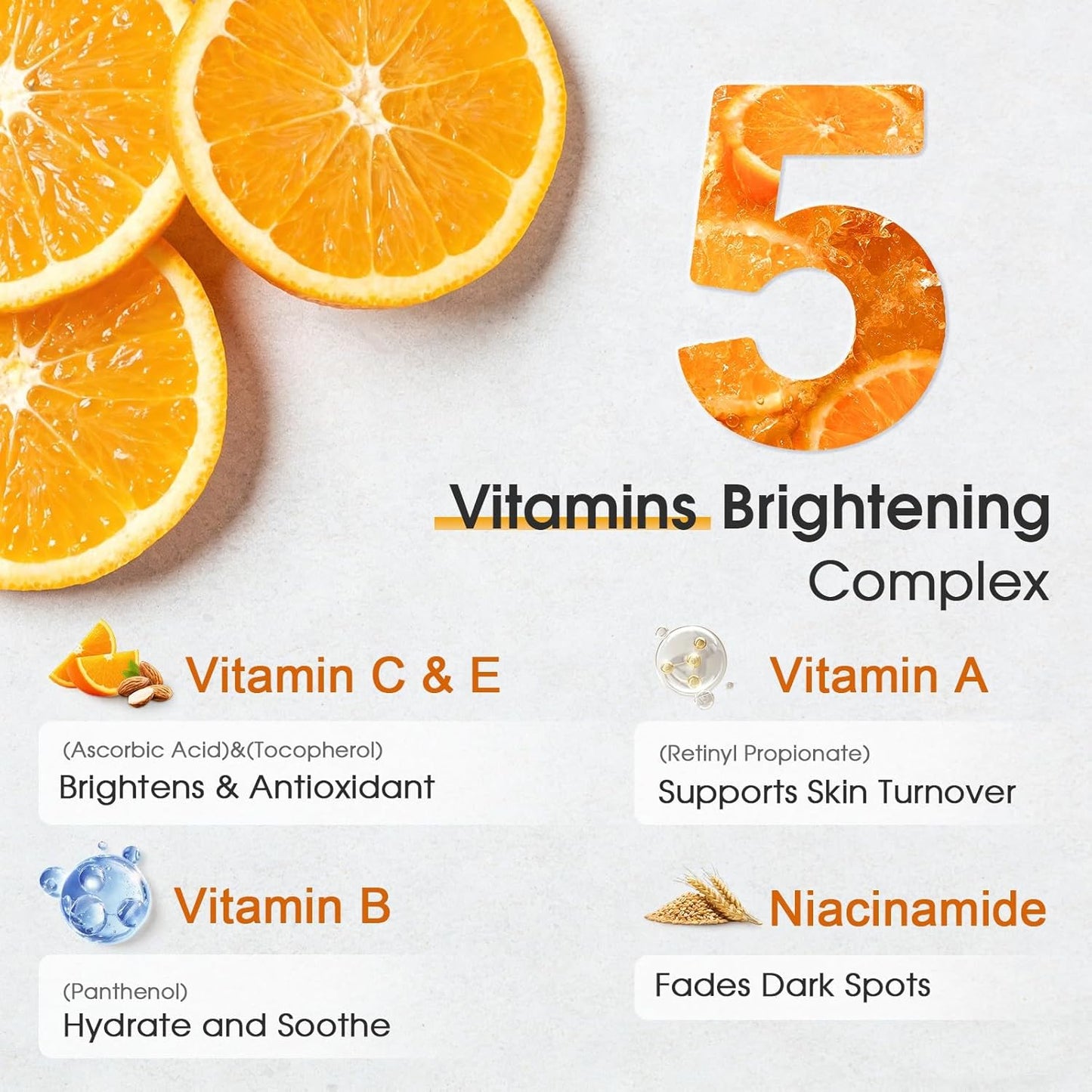 Skiennix Vitamin C Complex Brightening Serum - Fades Dark Spots, Evens Skin Tone & Smooths Skin for Radiant Glow