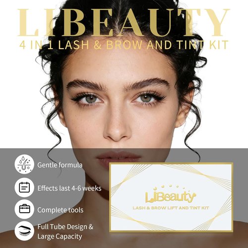 Libeauty Lash Lift & Color Kit | DIY Eyelash Perm & Brow Lamination for Voluminous Lashes