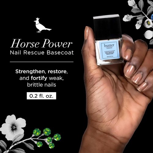 butter LONDON Nail Rescue Base Coat - Strengthens & Restores Damaged Nails | Gluten-Free, 0.2 Fl Oz