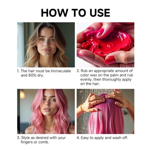 Gowwim Hair Wax Color - 13 Vibrant Temporary Hair Dyes | 72-Hour Hold, Non-Greasy, 1.76 Oz Brown