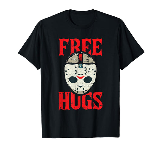 Free Hugs Lazy Halloween Costume Scary Creepy Horror Movie T-Shirt