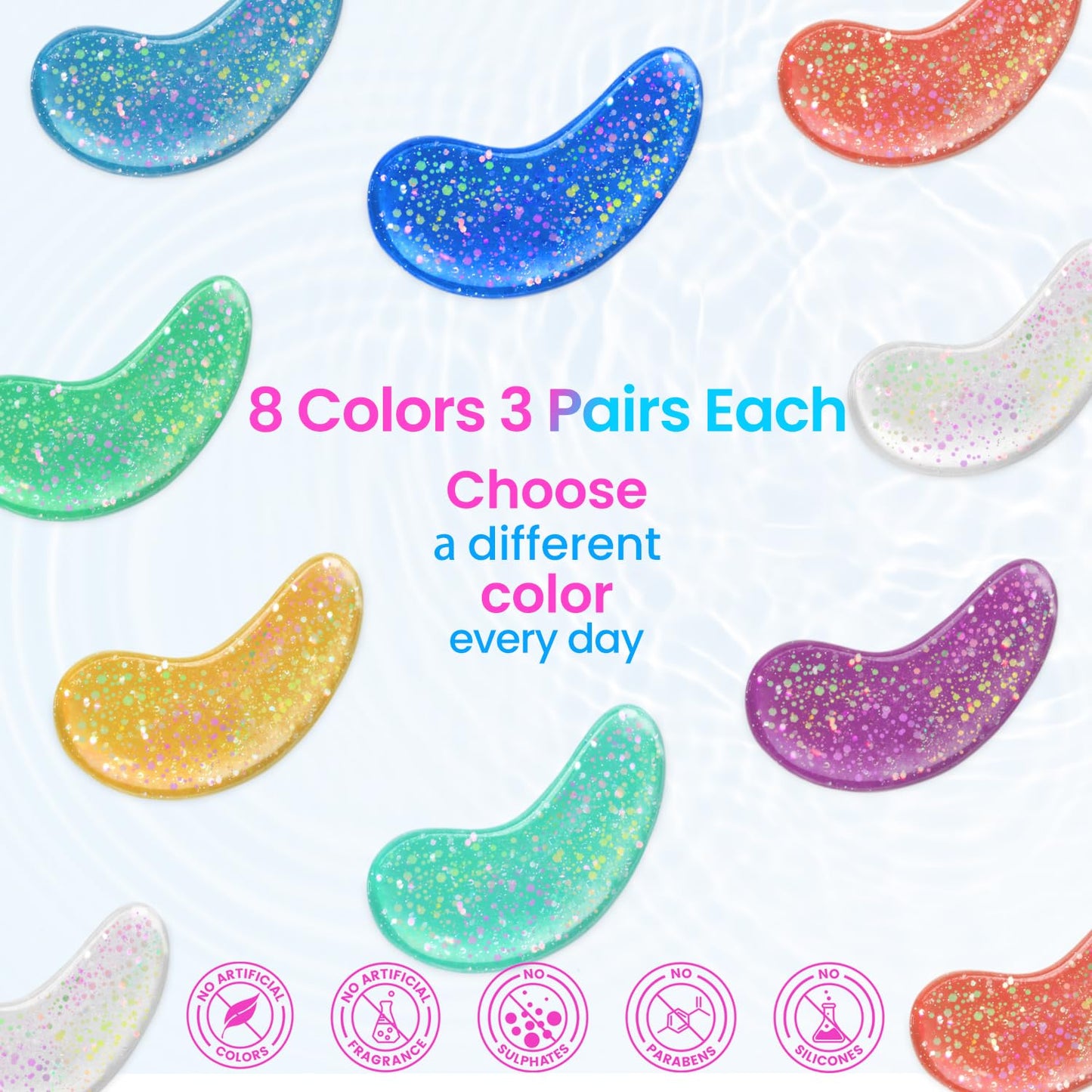 Under Eye Mask - Christmas Gifts for Women, Christmas Gifts for Mom - Skin Care Reduce Dark Circles, Puffy Eyes, Undereye Bags, Wrinkles - Gel Under Eye Patches (24 Pairs)