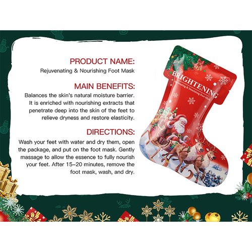 10 Pack Christmas Stocking Stuffer Hand Foot Mask Moisturizing Hydrating Gloves Socks Masks Peel Mask for Hand Feet Dry Cracked Repairing Skincare Spa Gifts for Women Men Christmas (3 Pack Foot)