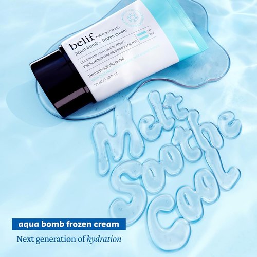 Belif Aqua Bomb Frozen Gel Cream - Lightweight Hydrating Moisturizer with Panthenol & Niacinamide - 1.69 fl oz