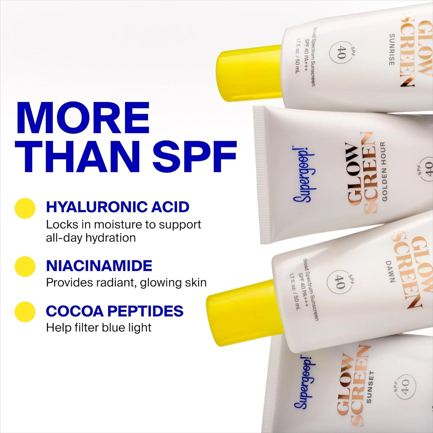 Supergoop! Glowscreen SPF 40 - Hydrating Tinted Sunscreen & Primer in Sunrise (Champagne Glow) - 1.7 fl oz