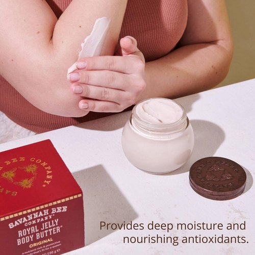 Savannah Bee Company Ultra-Rich Royal Jelly Body Butter - Deeply Moisturizes & Revitalizes Skin | Blackberry & Vanilla Scent (6.7 Oz & 1.65 Oz)
