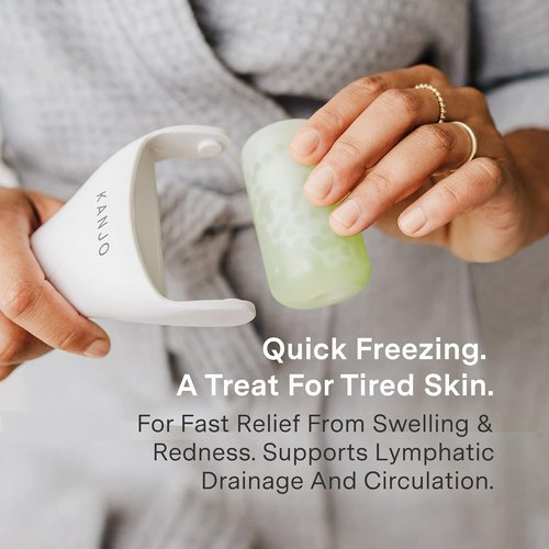 Kanjo Ice Roller - Face & Eye Puffiness Relief | Facial Massage Tool for Women’s Skincare