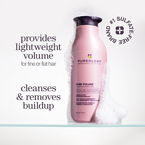 Pureology Pure Volume Shampoo - Lightweight Sulfate-Free Formula for Fine, Color-Treated Hair | Enhances Volume & Movement