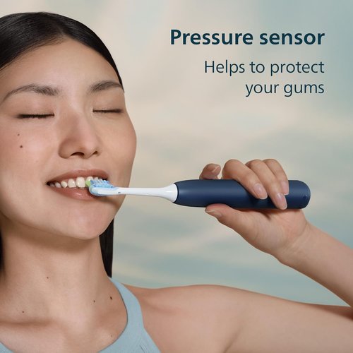 Philips Sonicare 5900 Series Electric Toothbrush - Advanced Sonic Technology, Pressure Sensor, 6 Modes, Navy Blue | Model HX7133/02