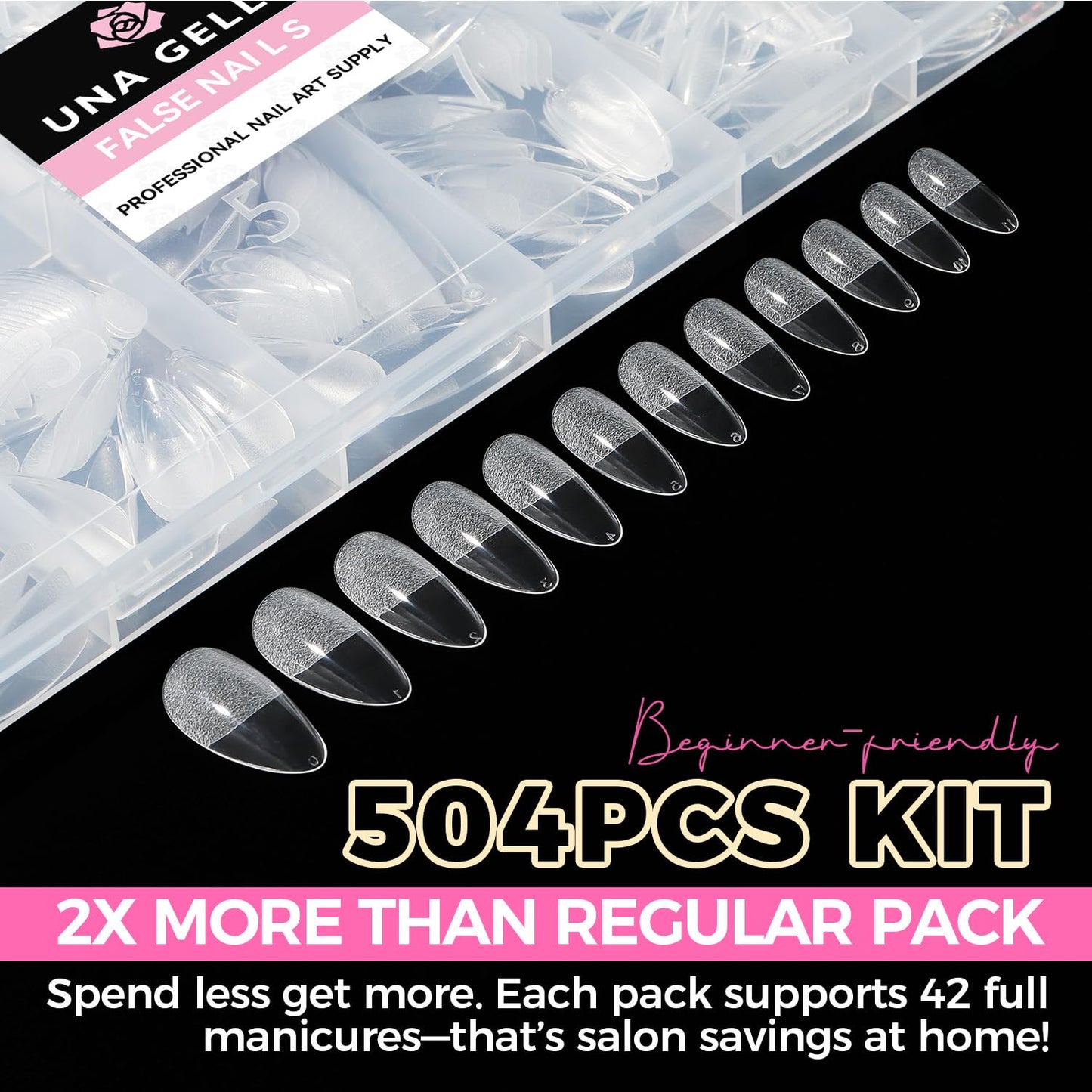 UNA GELLA Gel Nail Glue, Solid Nails Gl ue Gel 40g Lamp Curing Needed Soak Off G LUE Strong Nail G LUE G el for Acrylic Fake Nails Tips Extension Press On Nails for Gelly Tips