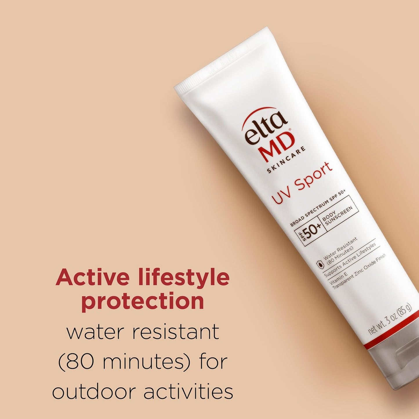 EltaMD UV Sport Sunscreen Lotion SPF 50 - Water & Sweat Resistant Zinc Oxide Formula for Active Use