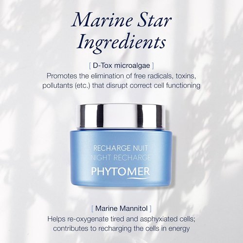 PHYTOMER Night Recharge Hydrating Night Cream - Youth Enhancing Anti-Aging Moisturizer | 50ml