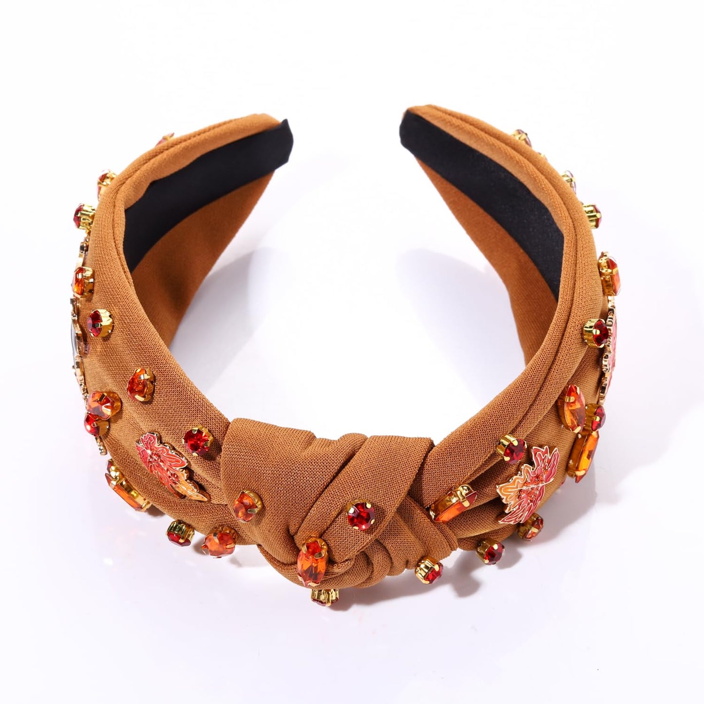 JERTOCLE Thanksgiving Headband Accessories for Women Fall Turkey Pumpkin Maple Leaf Headband Crystal Knotted Headband Autumn Thanksgiving Costume Outfits (Turkey Pumpkin Leaf)