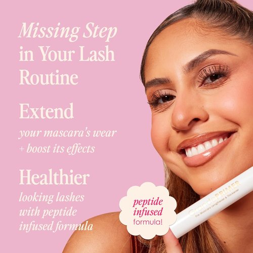 Grande Cosmetics GrandePRIMER Pre-Mascara Lengthener & Thickener with Peptides - Smudge-Proof & Water-Resistant (0.32 oz)