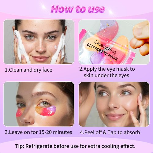 Eye Masks (24 Pairs) - Gift for Her - Tri-color Under Eye Patches for Dark Circles, Puffiness, Wrinkles, Soothing & Hydrating, Skincare Eye Gel Pads, Beauty Essential for Women, Easter Basket Stuffers