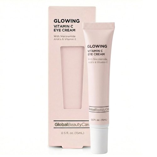 Global Beauty Care Vitamin C Eye Cream - Radiant Under Eye Treatment with Niacinamide & AHA, 0.5 fl oz