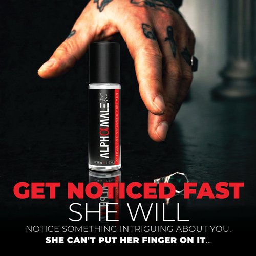 AlphaMale Pheromone Infused Cologne for Men to Attract Women - Masculine Allure in a Roll-on Bottle - 10ml