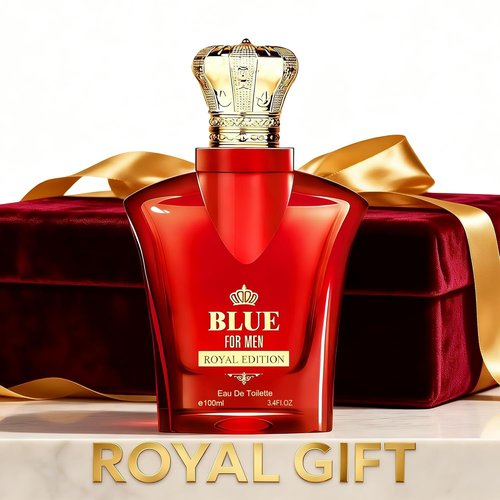 Royal Blue For Men Cologne - 3.4 Fl. Oz Oriental Woody Fragrance with Caramel & Tonka Notes