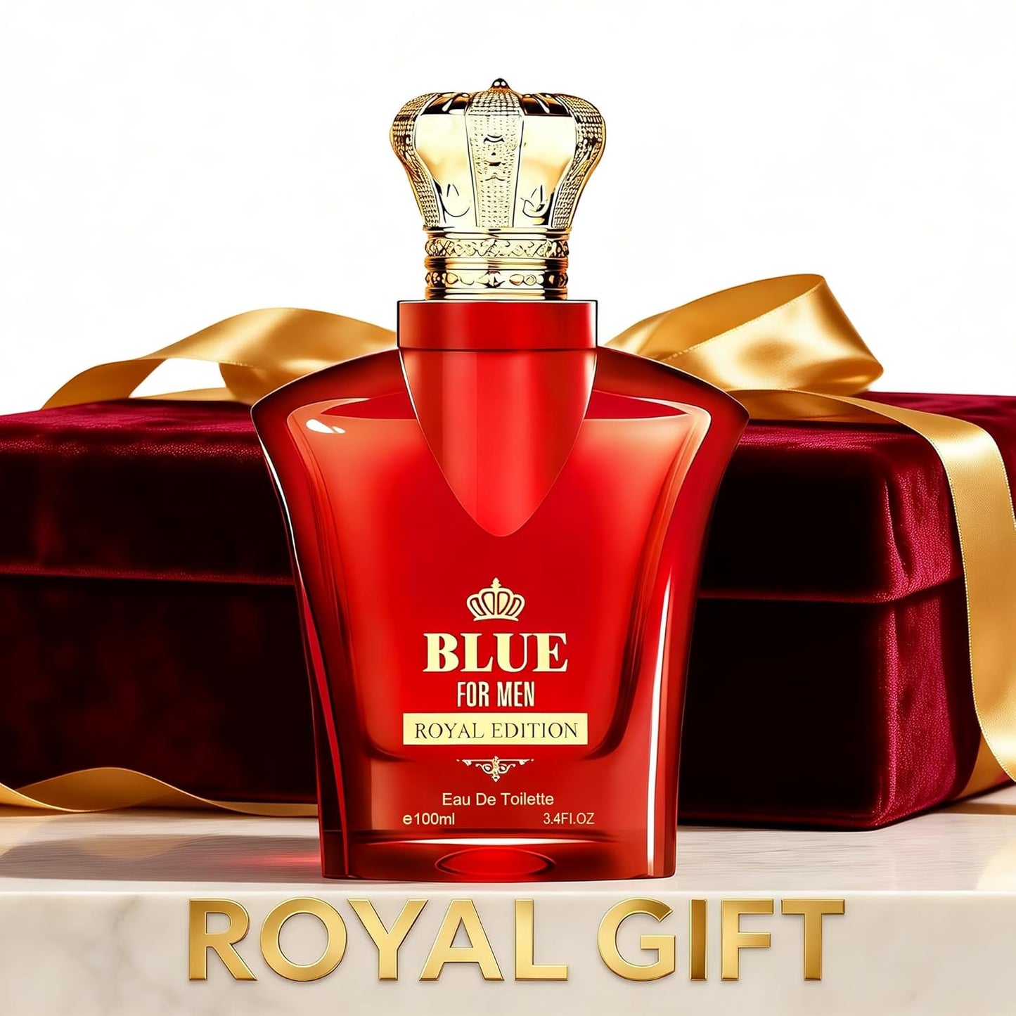 AFLUXE Royal Edition Blue Cologne for Men - 3.4 Fl. Oz, Long-Lasting Oriental Woody Fragrance