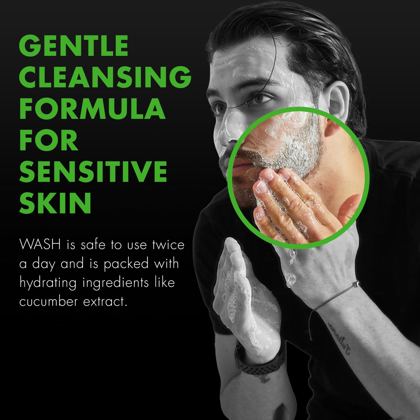 Tiege Hanley Daily Mens Face Wash, 5.5 Oz - Gentle Fragrance-Free Face Cleanser for Men Revitalizes, Hydrates & Softens Skin - Men's Face Wash & Facial Cleanser Skincare for Dry & Sensitive Skin