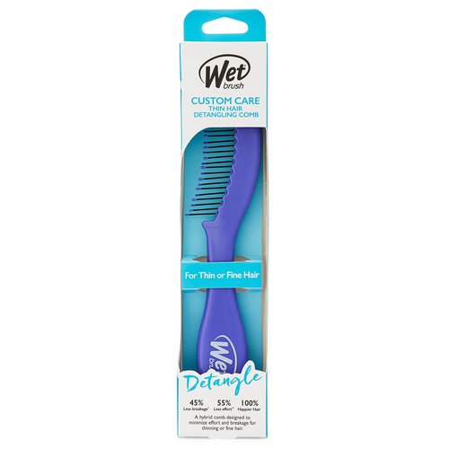 Wet Brush Custom Care Thin Hair Detangling Comb Purple