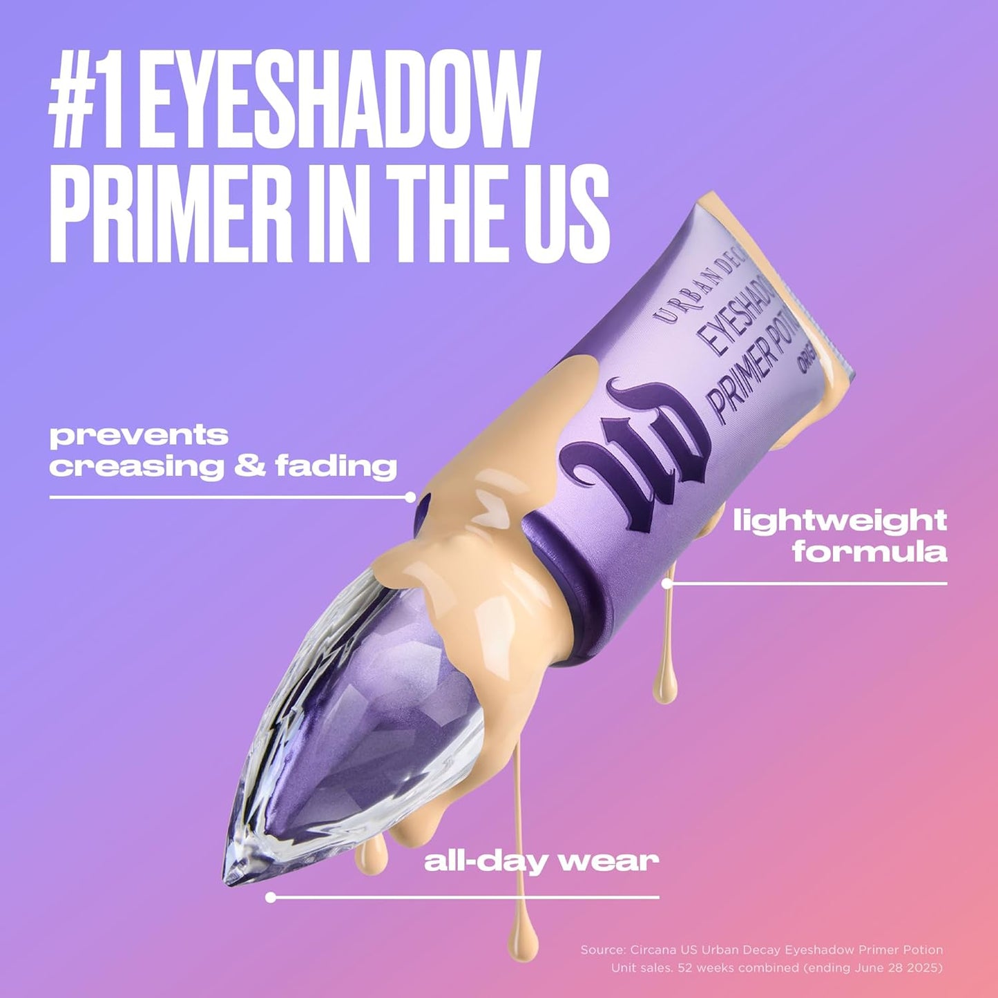 Urban Decay Eyeshadow Primer Potion Set - Crease-Free Nude Primer for All-Day Wear - 0.33 Fl. Oz + 0.16 Fl. Oz