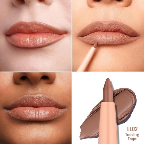 Oulac Waterproof Lipliner Pencil - Smooth, Creamy & Retractable Lip Makeup | Vegan, Cruelty-Free, LL02 Tempting Taupe