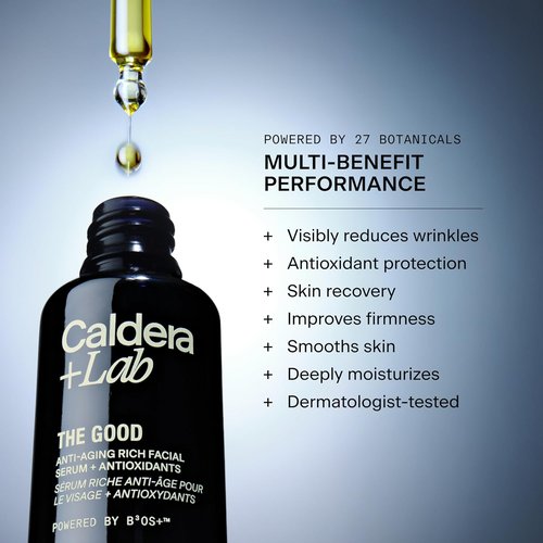 Caldera + Lab The Good | Men's Organic Moisturizing Face Serum – Vegan, Natural & Antioxidant-Rich for All Skin Types