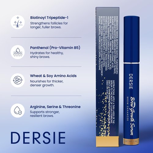 Dersie Eyebrow Growth Serum - Peptide-Infused Brow Enhancer for Fuller, Thicker Brows | 5 mL