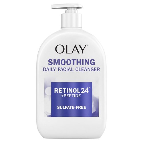 Olay Daily Facial Cleanser - Retinol, Peptides & Glycerin for Smooth, Hydrated Skin | 16 Oz