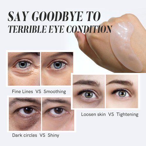 PEAUAMIE Under Eye Patches Collagen and Peptide Eye Mask for Dark Circles and Puffiness,Face Mask Skin Care Products 30 Pairs