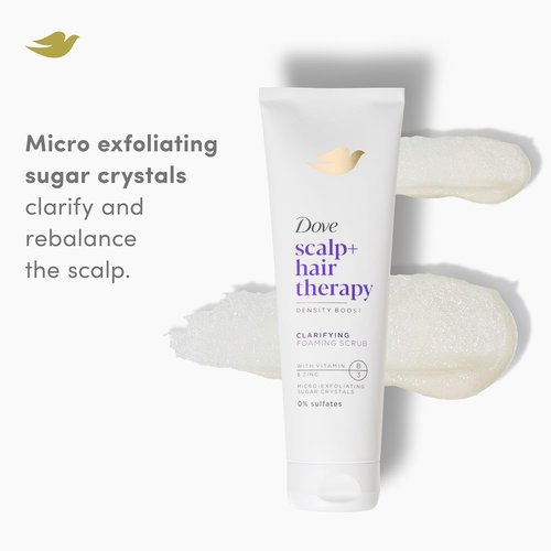 Dove Density Boost Foaming Scrub - Gentle Scalp Exfoliation with Vitamin B3 & Zinc | 9 oz