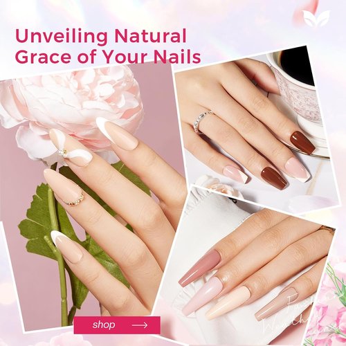 Morovan Nude Nail Polish Set - 6PC Neutral Pink & Beige Shades for Summer Manicures | Perfect Gift for Women