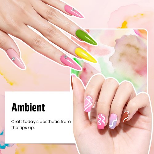 Phoenixy 71 Pcs Gel Nail Kit, 55 Colors Gel Nail Polish Kit with U V Light 5 Pcs Base and Top Coat Beginners Manicure Tools DIY Manicure Set Women's Valentine Gift Idea