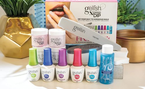 Gelish Xpress Dip N Brush French Kit - Chip-Proof Nail Dip Powder with Built-In Activator | 21+ Days Wear